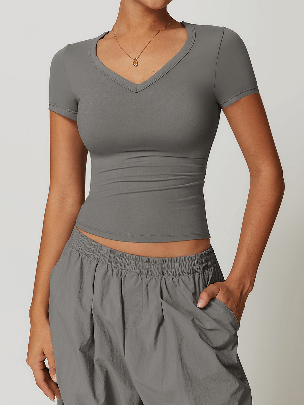 Dames Sport T-Shirt V-Hals – Sneldrogend - SkinzLine