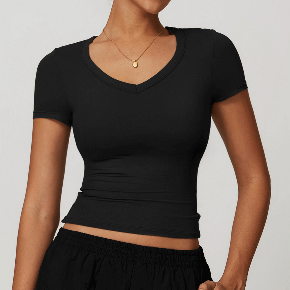 
                  
                    Dames Sport T-Shirt V-Hals – Sneldrogend - SkinzLine
                  
                
