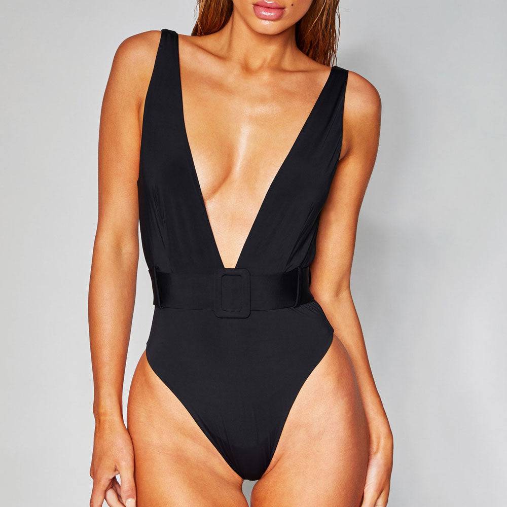 Deep V-hals High Leg Badpak - SkinzLine