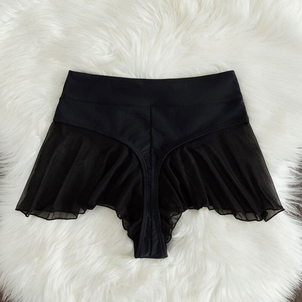 High-Waist Braziliaanse String Bikini – Ruffle Detail - SkinzLine