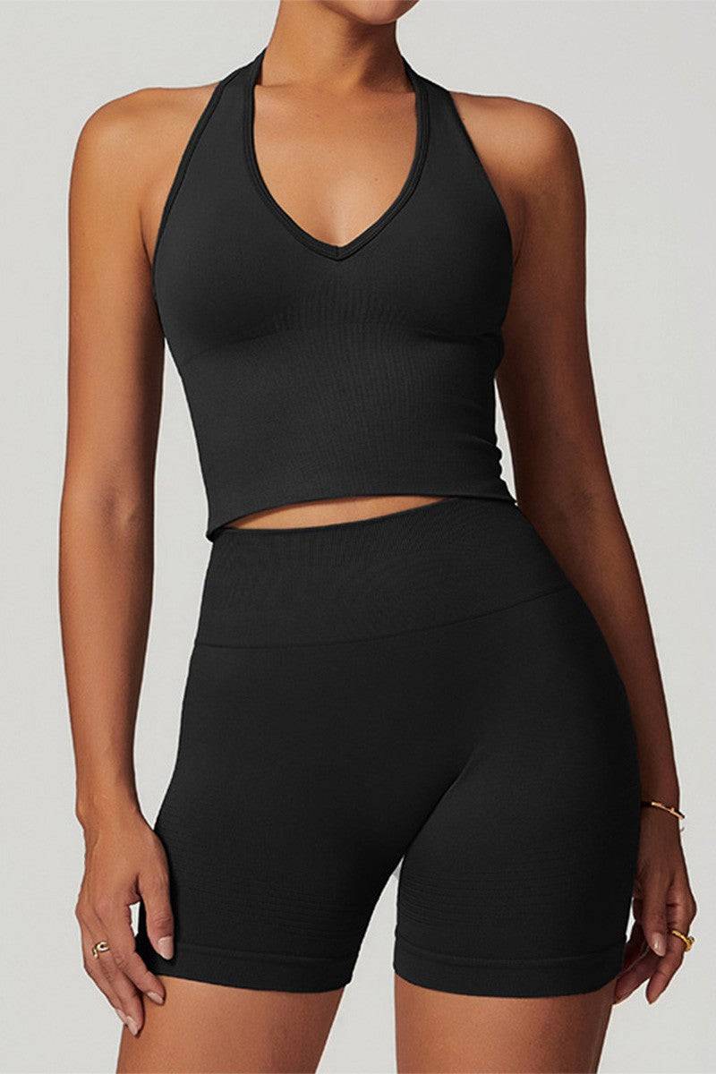 Naadloze Haltertop & Shorts Set - Yoga & Fitness - SkinzLine