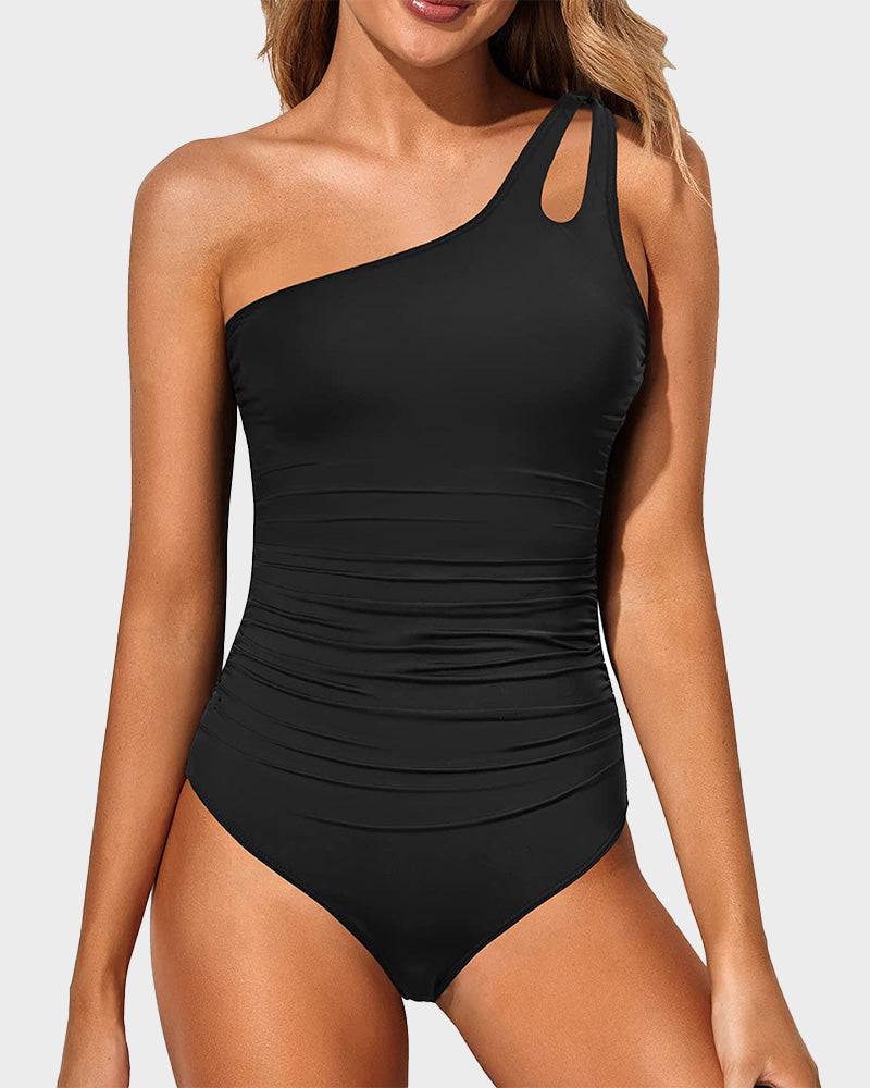 One Shoulder One Piece Badpak - SkinzLine