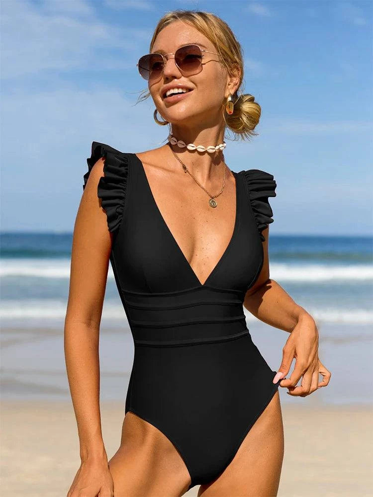 
                  
                    Sexy Badpak met V-hals en Lage Rug - SkinzLine
                  
                