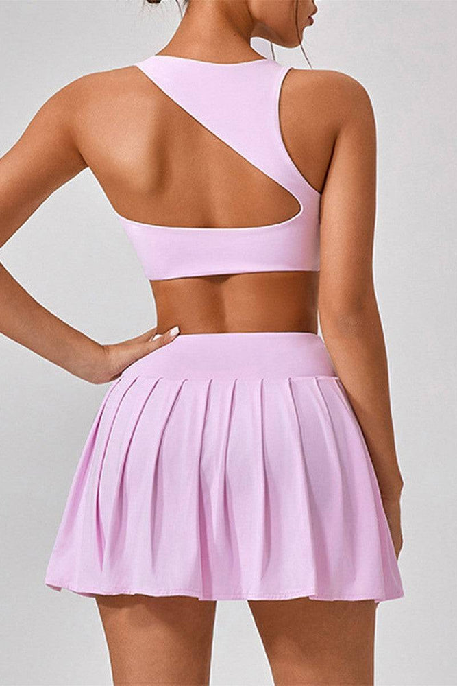 
                  
                    Sportset Brede Schoudertop & Rok - Fitness & Yoga - SkinzLine
                  
                