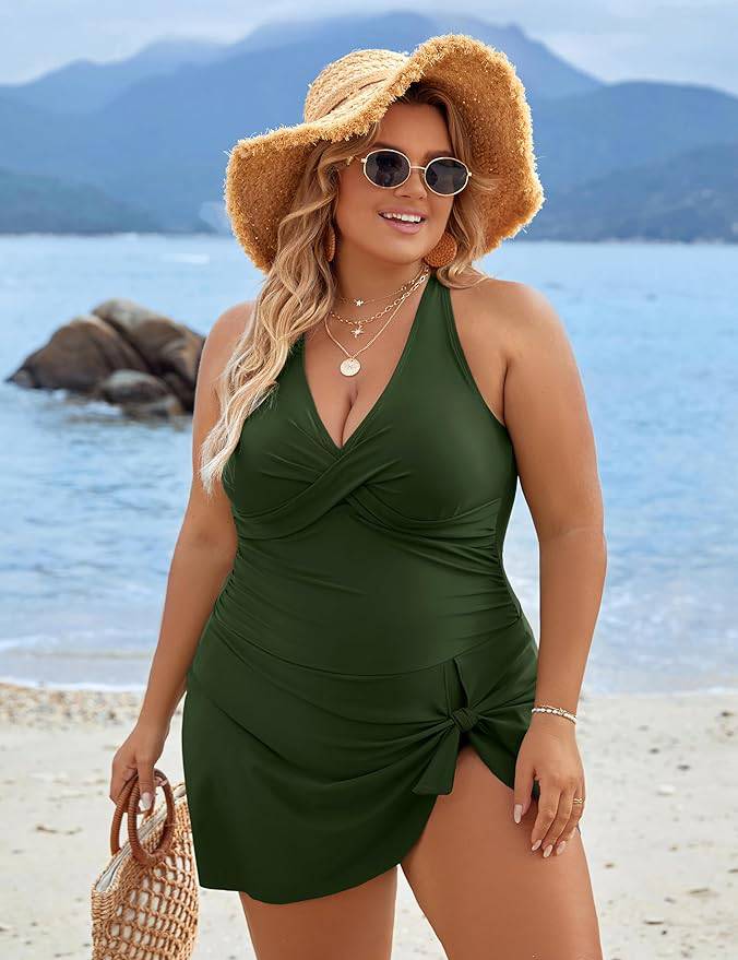 
                  
                    Plus Size Zwemjurk Badpak – Tummy Control & Flatterend Design - SkinzLine
                  
                