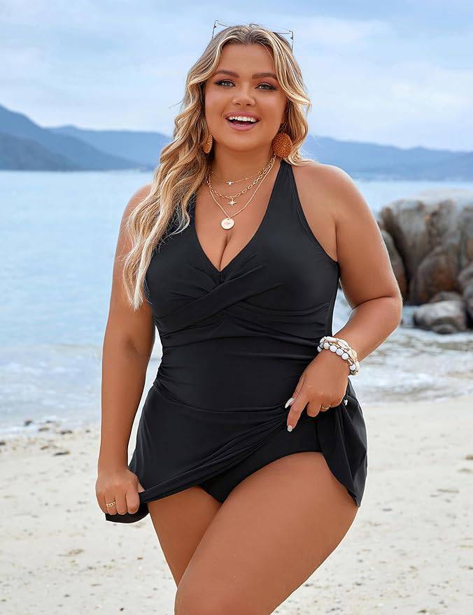 
                  
                    Plus Size Zwemjurk Badpak – Tummy Control & Flatterend Design - SkinzLine
                  
                