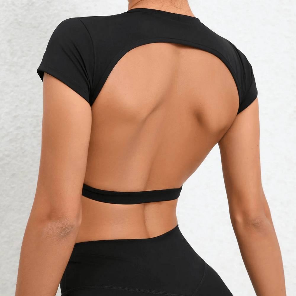 
                  
                    Dames Backless Yoga Crop Top – Ademend & Sneldrogend - SkinzLine
                  
                