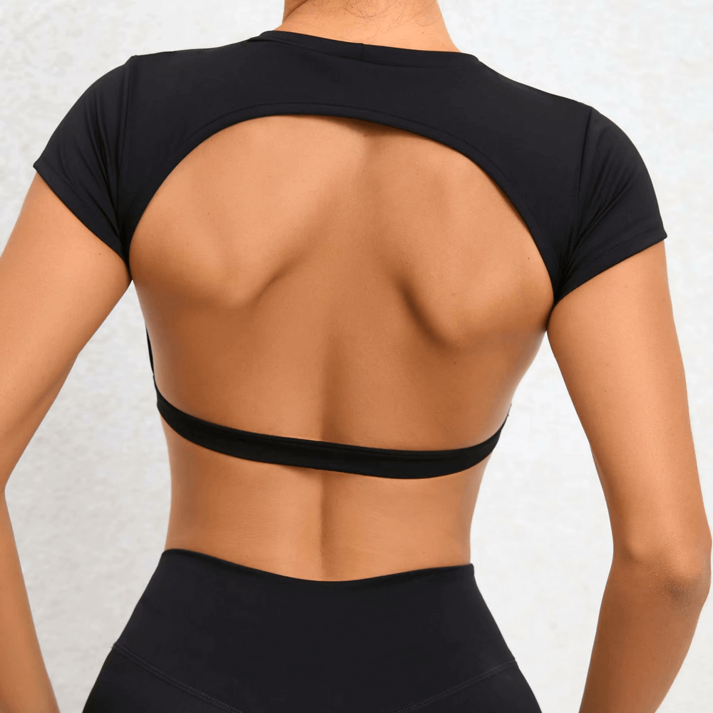 
                  
                    Dames Backless Yoga Crop Top – Ademend & Sneldrogend - SkinzLine
                  
                