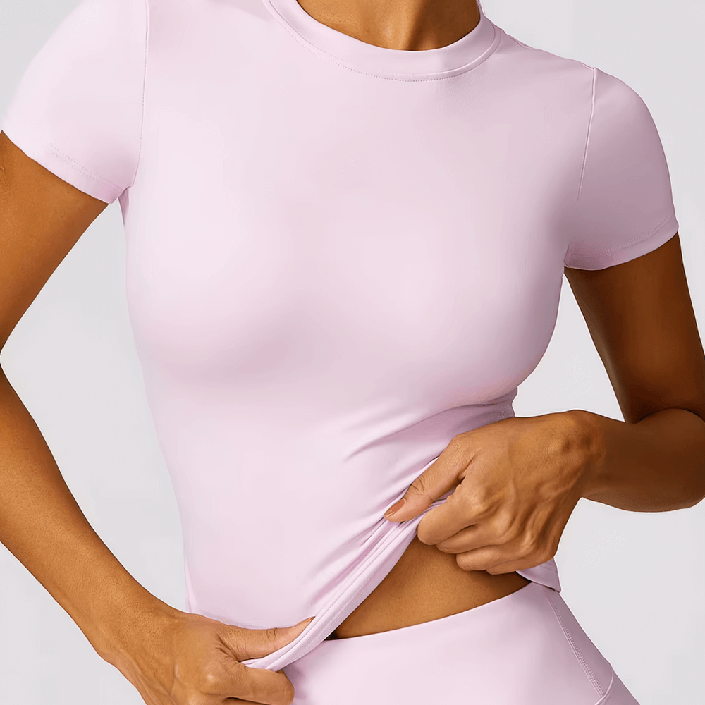 
                  
                    Dames Seamless Yoga T-shirt – Ademend & Sneldrogend - SkinzLine
                  
                
