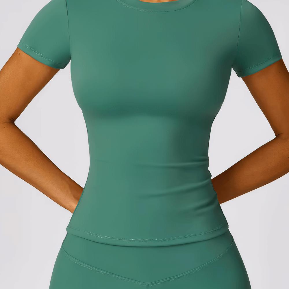 
                  
                    Dames Seamless Yoga T-shirt – Ademend & Sneldrogend - SkinzLine
                  
                