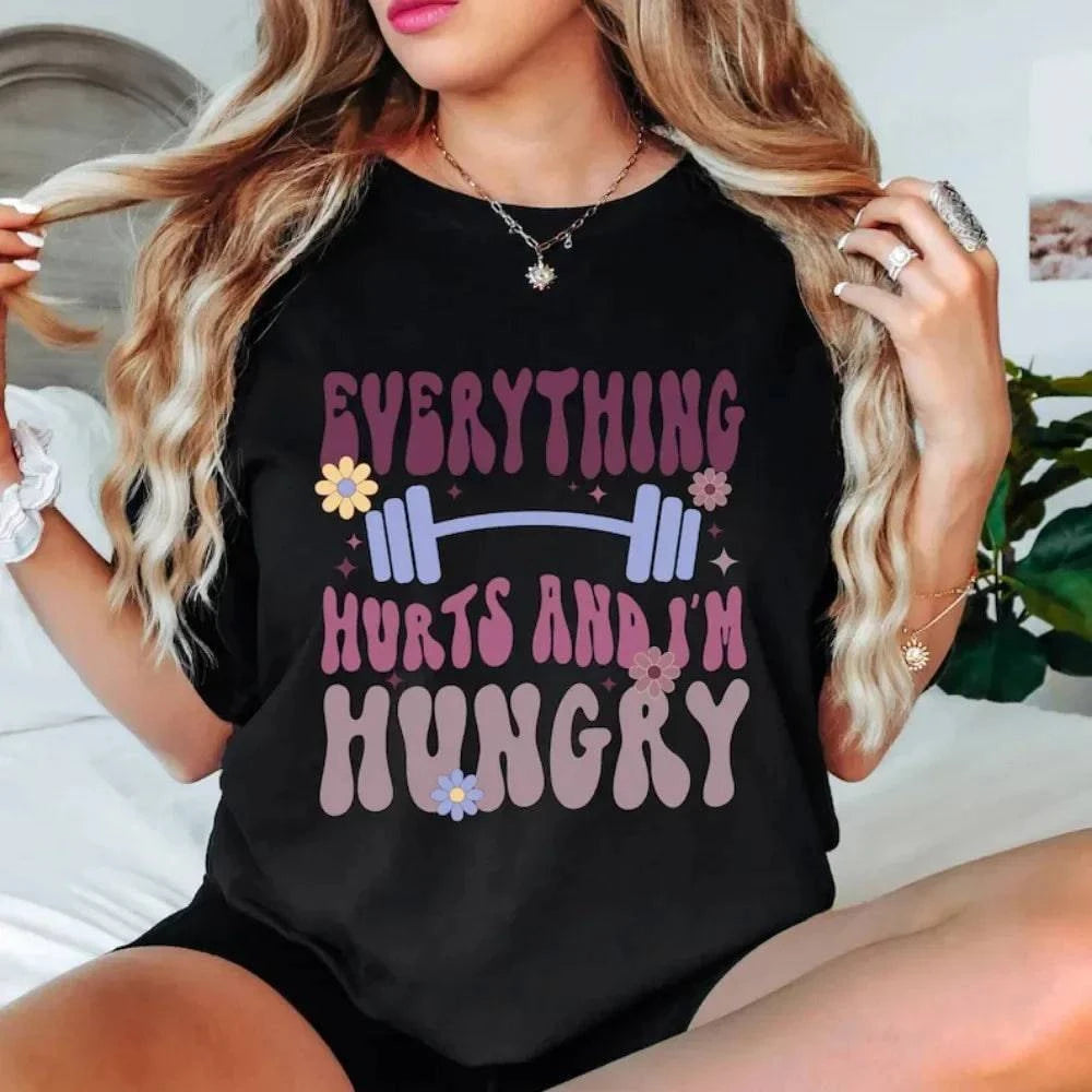Oversized sport t-shirt met print – Sportkleding Gymkleding Fitnesskleding - SkinzLine