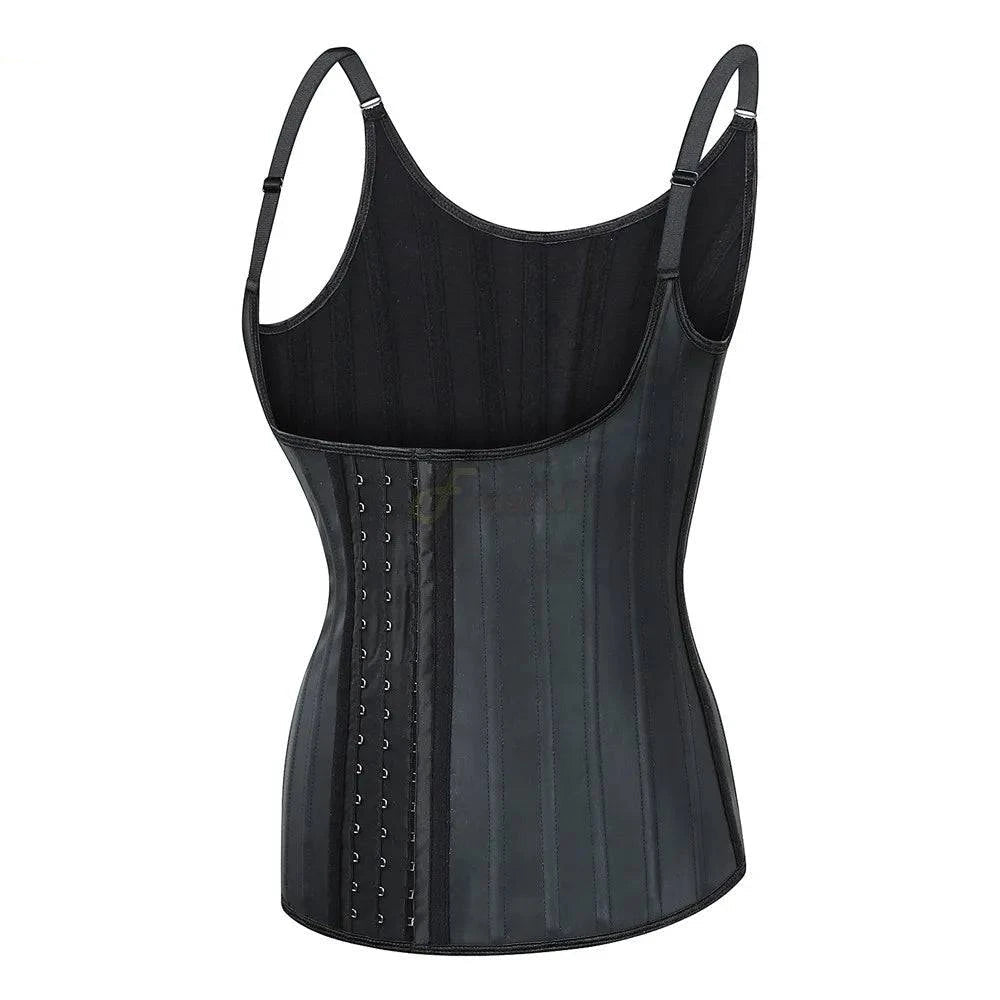 
                  
                    Vrouwen Latex Taille Trainer Corset – Afslankend Sport Vest - SkinzLine
                  
                