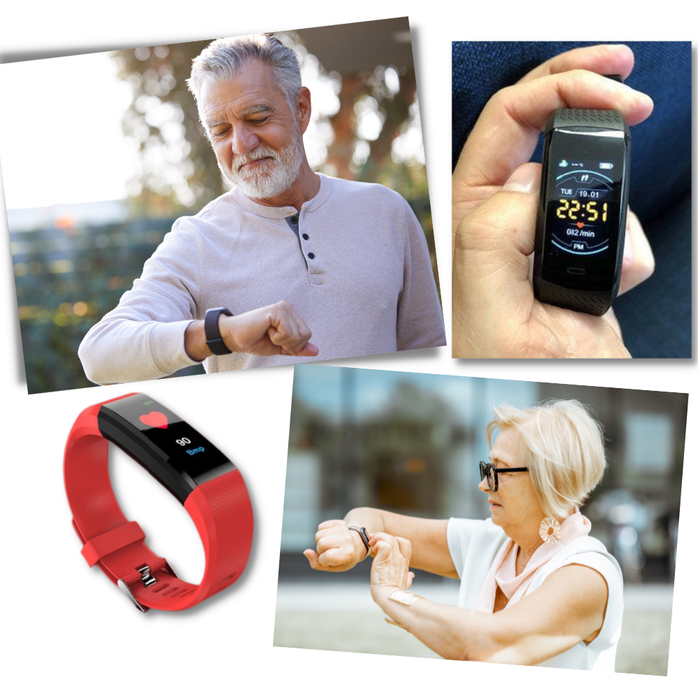 Smartwatch voor Ouderen - Gemakkelijk in Gebruik - Gezondheids- en Activiteitenmonitoring
