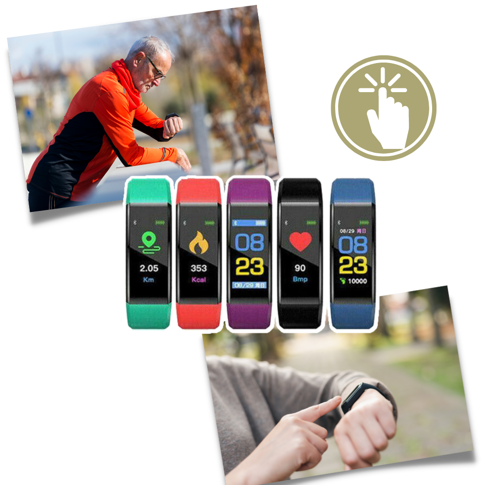 Smartwatch voor Ouderen - Gemakkelijk in Gebruik - Gezondheids- en Activiteitenmonitoring