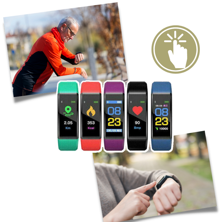 Smartwatch voor Ouderen - Gemakkelijk in Gebruik - Gezondheids- en Activiteitenmonitoring