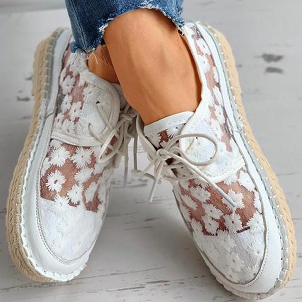 Ergonomische Geborduurde Sneakers dames - Liz