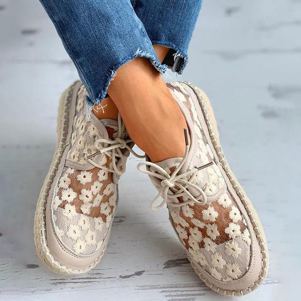 Ergonomische Geborduurde Sneakers dames - Liz