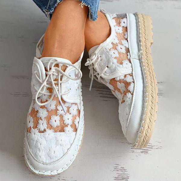 Ergonomische Geborduurde Sneakers dames - Liz