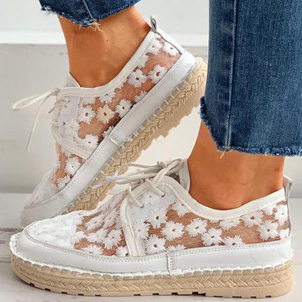 Ergonomische Geborduurde Sneakers dames - Liz