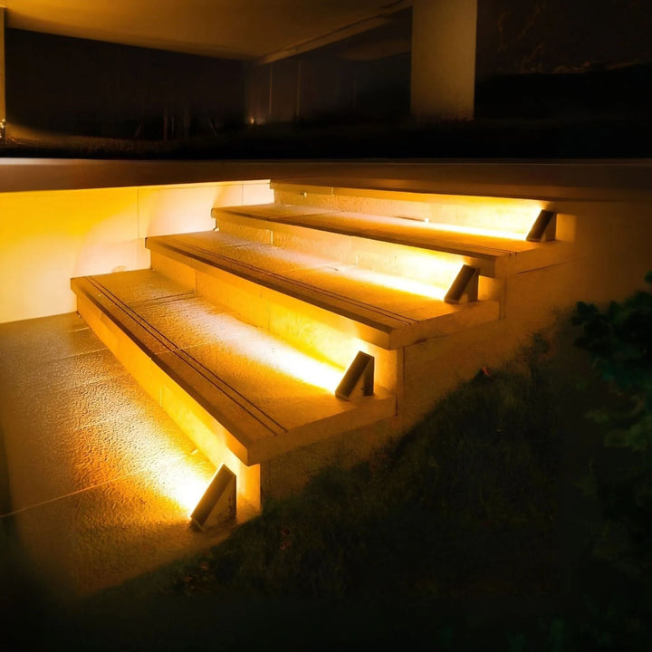 Zonne-energie buitenverlichting terrasverlichting trap waterdicht LED driehoekig traplamp