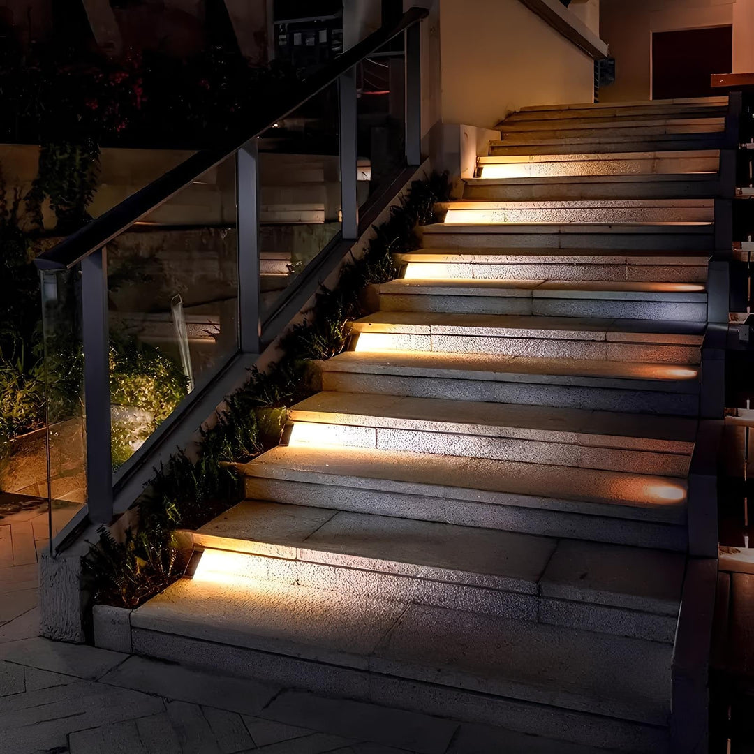 Zonne-energie buitenverlichting terrasverlichting trap waterdicht LED driehoekig traplamp