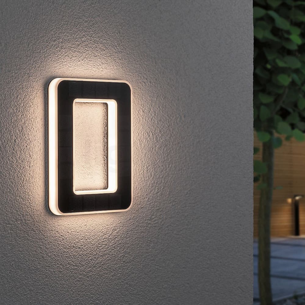 Huisnummer op zonne-energie met led en schemersensor