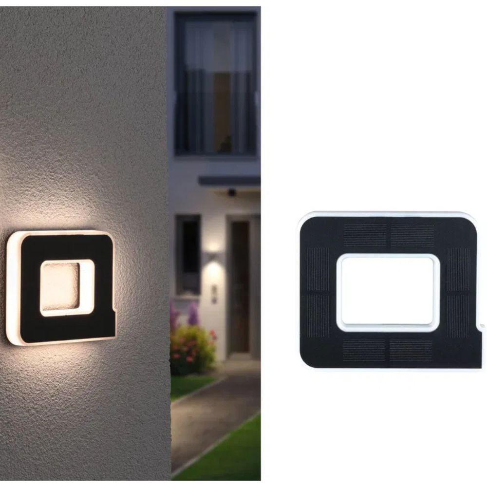 Huisnummer op zonne-energie met led en schemersensor