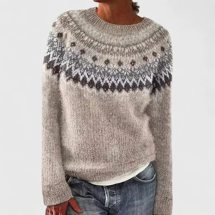 Fair Isle-trui met ronde hals