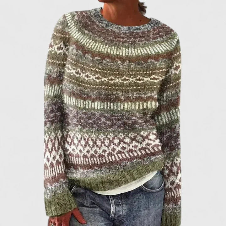 Fair Isle-trui met ronde hals