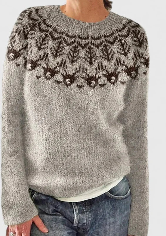 Fair Isle-trui met ronde hals