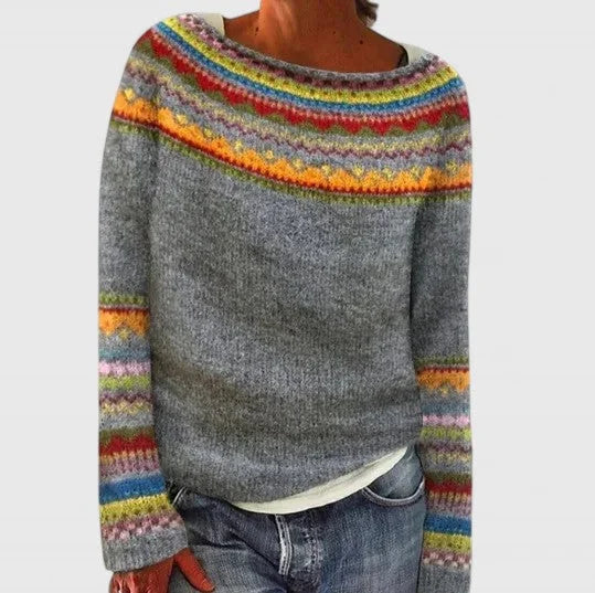 Fair Isle-trui met ronde hals