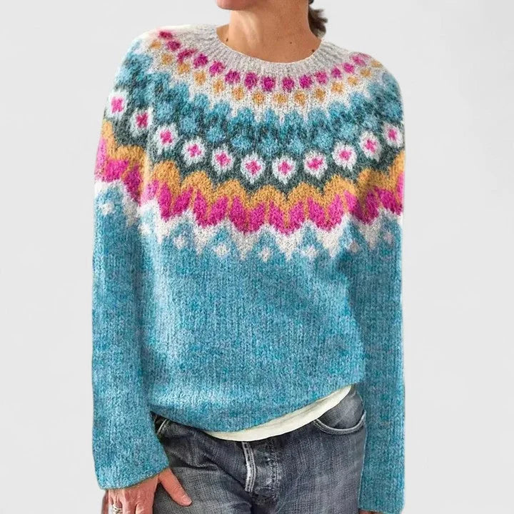 Fair Isle-trui met ronde hals