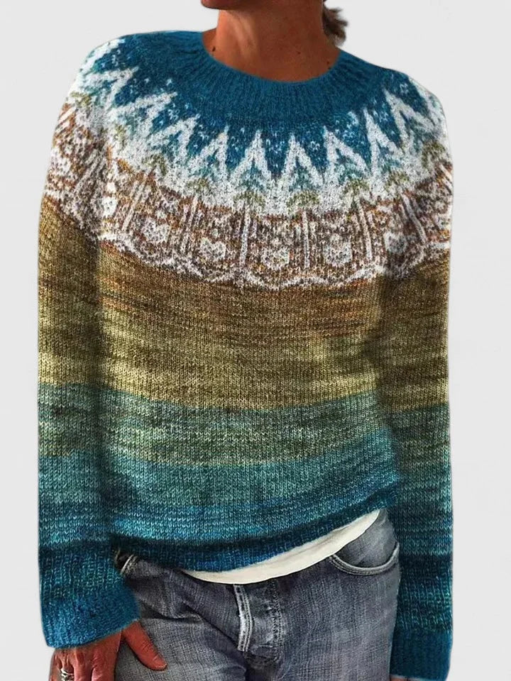 Fair Isle-trui met ronde hals