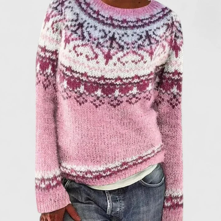 Fair Isle-trui met ronde hals