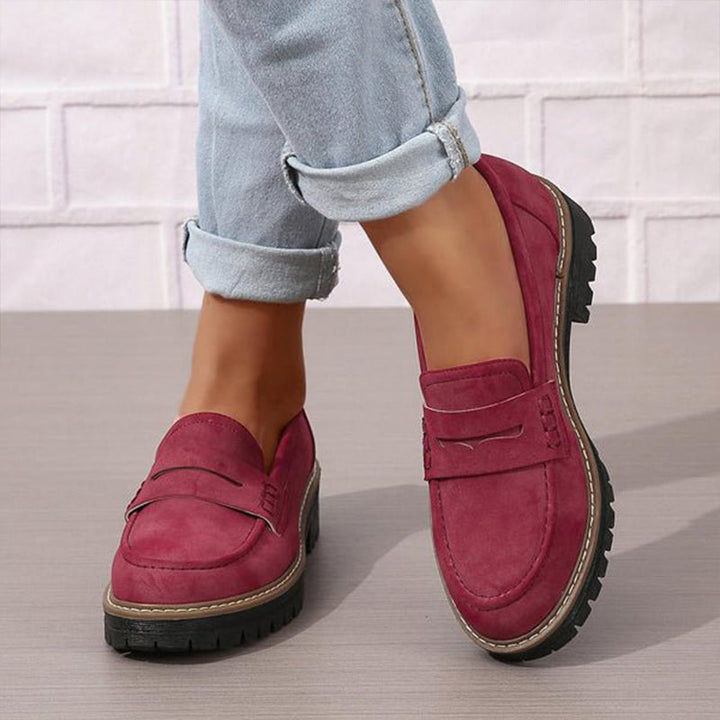 Orthopedische comfortloafers met gevoerde plateauzool