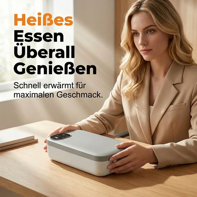 Draadloze, zelfverwarmende elektrische lunchbox met roestvrijstalen inzet