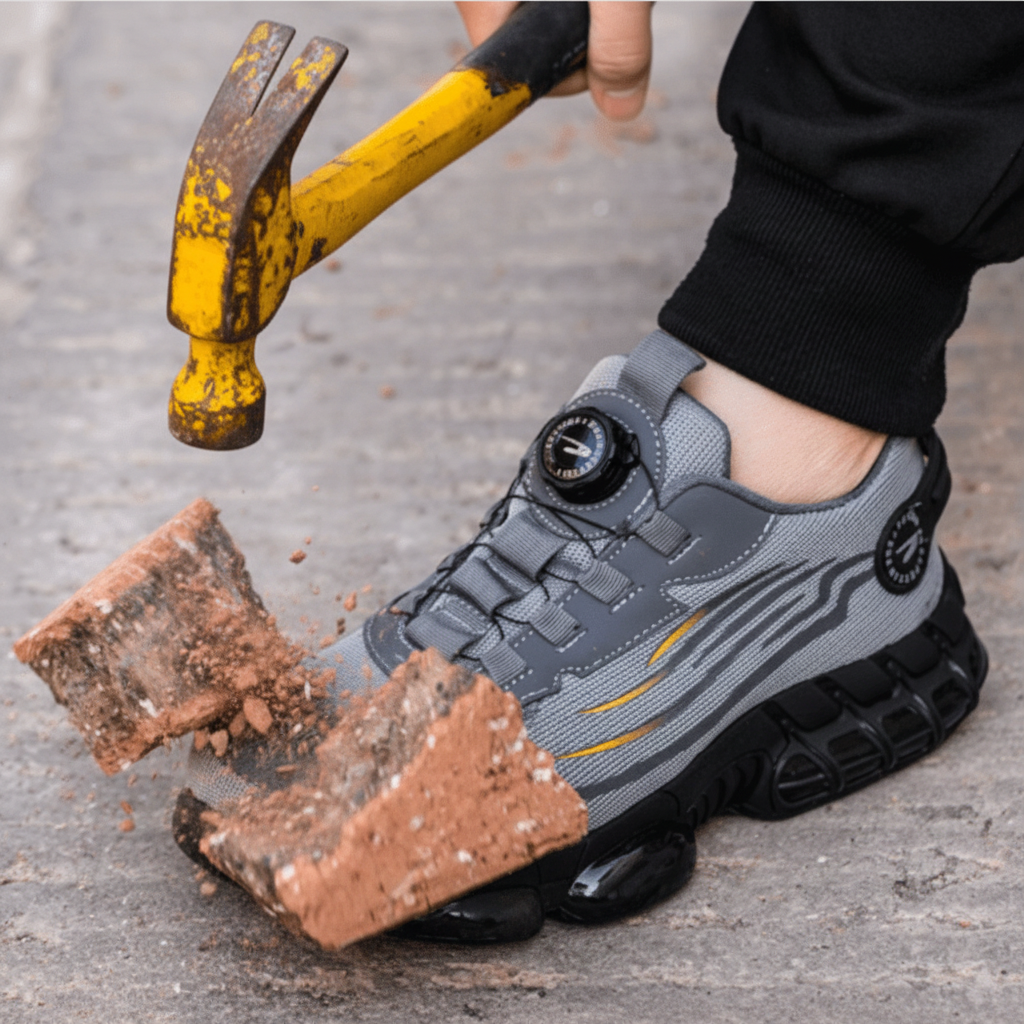 Veiligheidsschoenen met stalen neus lichtgewicht sneakers ademend mesh antislip sportief