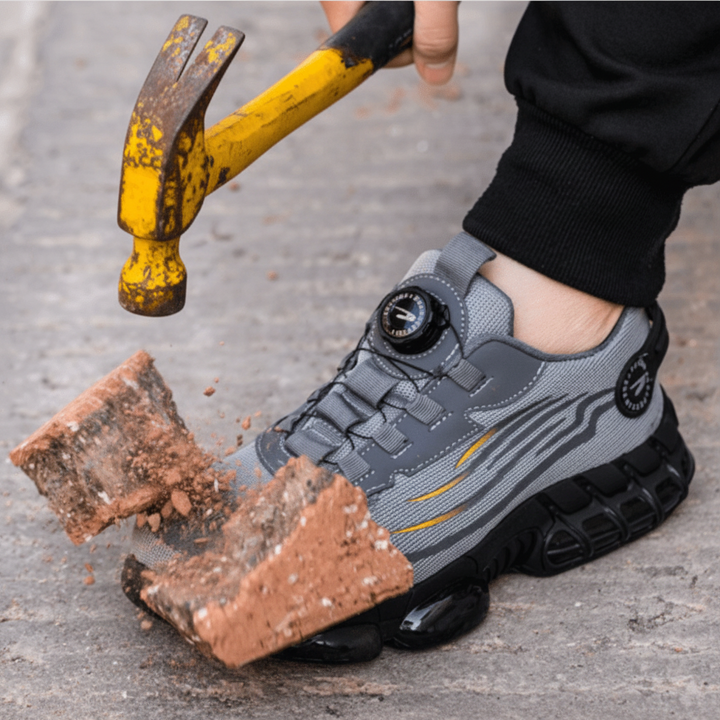 Veiligheidsschoenen met stalen neus lichtgewicht sneakers ademend mesh antislip sportief