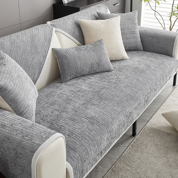 Krasbestendige chenille bankhoes - Stijlvol, antislip & machinewasbaar
