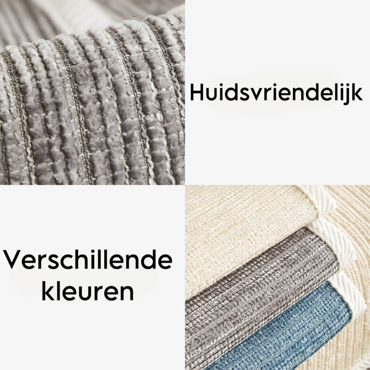 Krasbestendige chenille bankhoes - Stijlvol, antislip & machinewasbaar