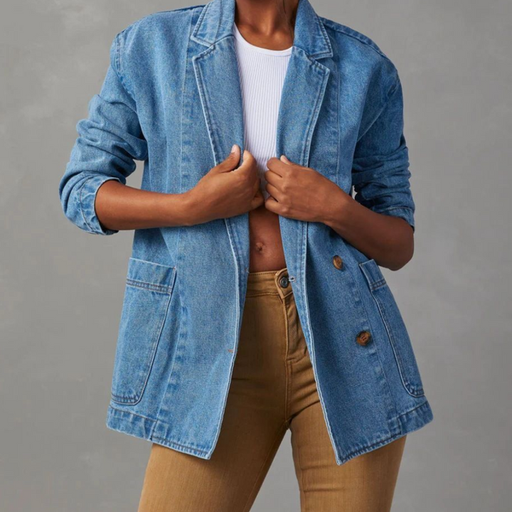 Nessa Denim Jas Dames - Stijlvol & Casual Jasje