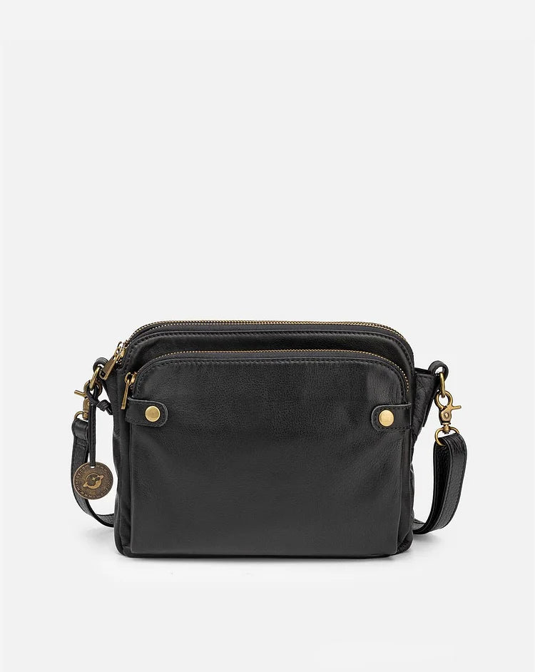 Elegante Leren Crossbody Schoudertas - Verfijning & Ruimte