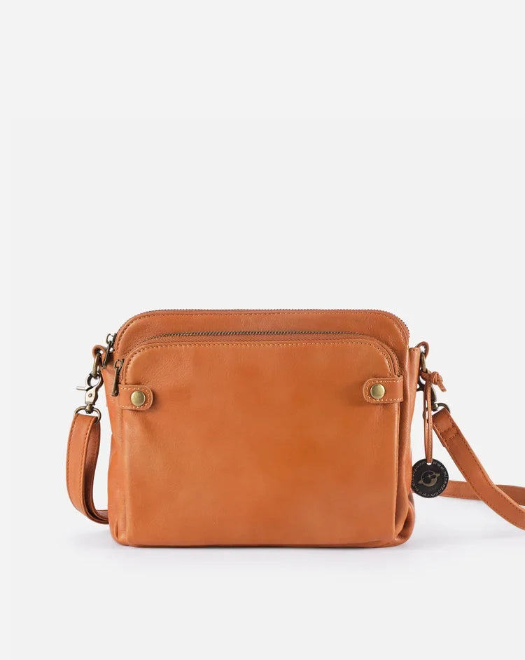 Elegante Leren Crossbody Schoudertas - Verfijning & Ruimte