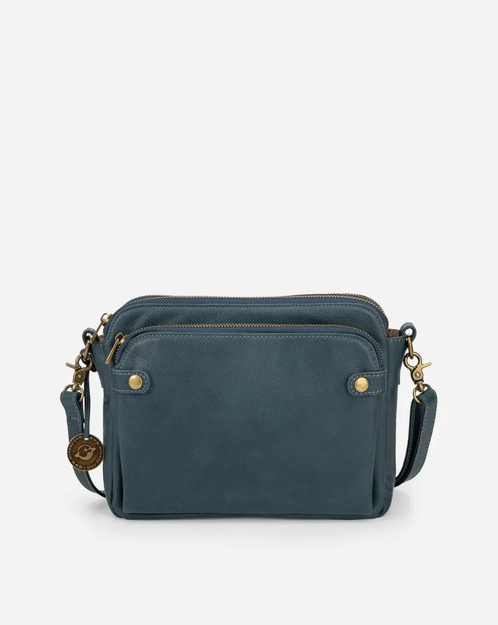 Elegante Leren Crossbody Schoudertas - Verfijning & Ruimte