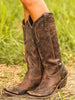 Kniehoge cowboylaarzen met studs