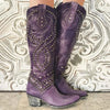 Kniehoge western laarzen met studs