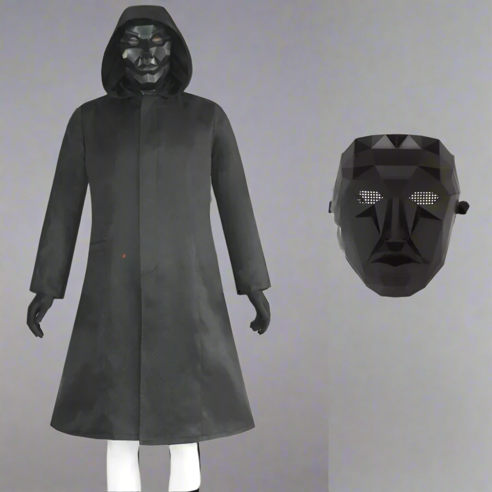 Survival Game-bewakerskostuum jumpsuit met masker en riem