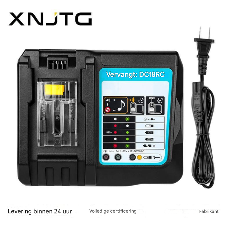 2× 8,0Ah 18V vervangingsaccu’s + oplader