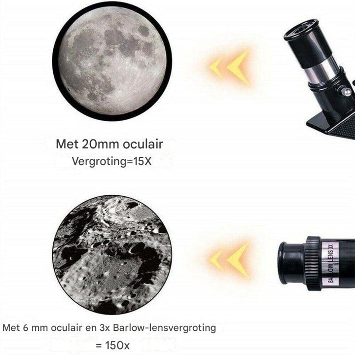 Professionele 300/70mm telescoop met statief en telefoonhouder