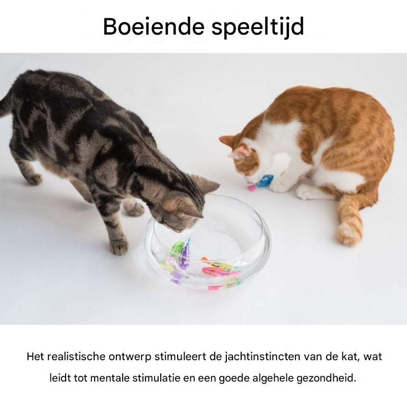 Interactieve kattenspeelgoedset – Realistische zwembeweging en boeiend licht